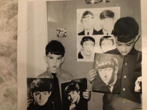 with brother Jim in the basement - Wishing Well Ontario 60's